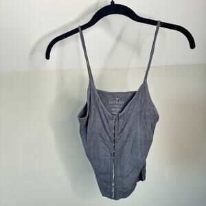American Eagle Outfitters Soft & Sexy Gray Tank Top Crop Top Shirt